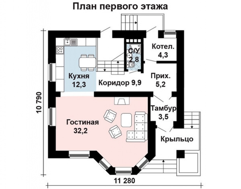 Проект дома Проект дома AS-002 - Фото 4